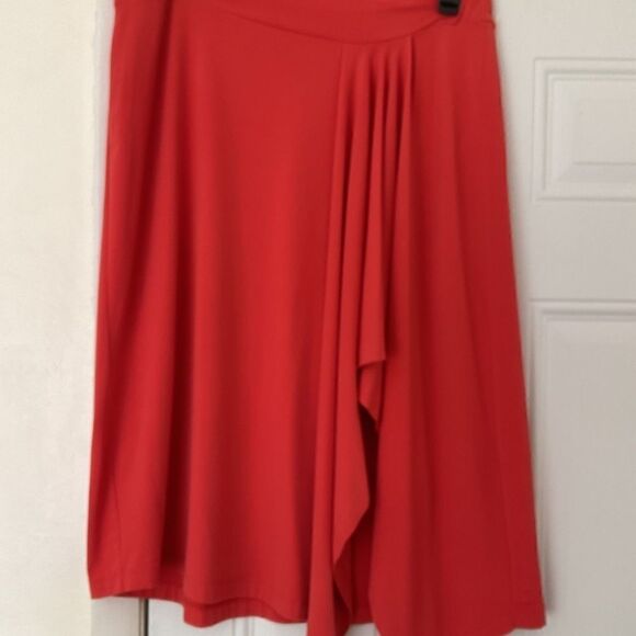 Michael KORS ASYMMETRICAL ORANGE  WOMAN SKIRT SIZE US XL​​ - Picture 2 of 14